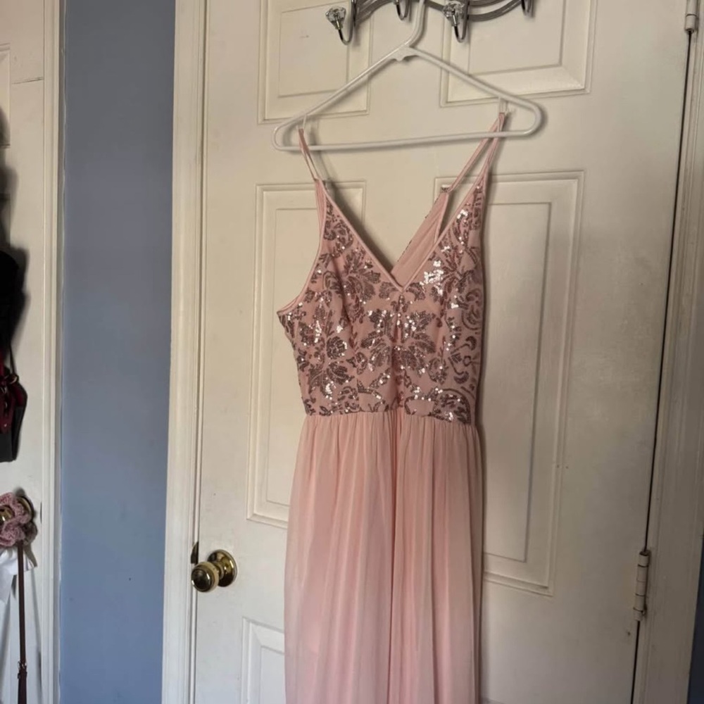 Pink Sequin Embellished Dress